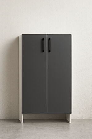 Modern Antrasit Çok Amaçlı Kiler Dolabı 