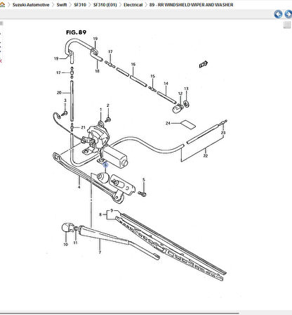 Suzuki Swift 90-02 Silecek Freze Civata Lastık Contası