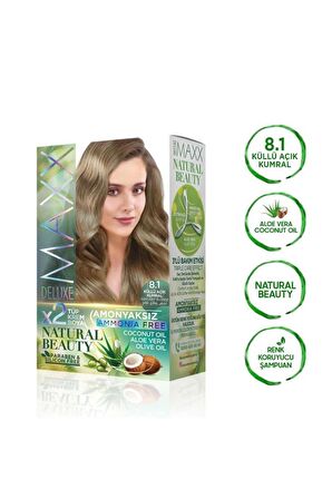 2 Paket Natural Beauty Amonyaksız Saç Boyası 8.1 Küllü AçıkKumral