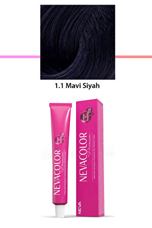 Premium 1.1 Mavi Siyah - Kalıcı Krem Saç Boyası 50 g Tüp