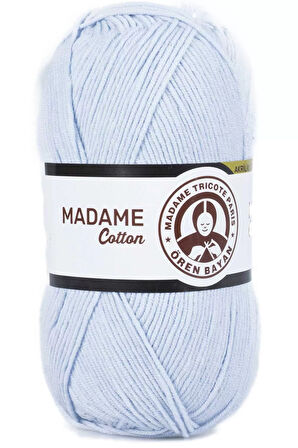 1 Adet Madame Cotton El Örgü İpi Yünü 100 gr 031 Bebe Mavisi