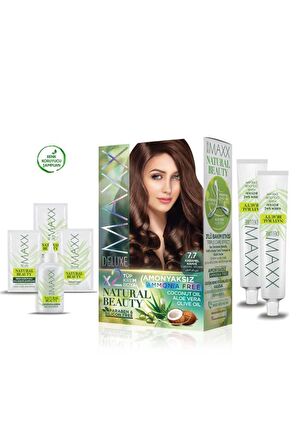 2 Paket Natural Beauty Amonyaksız Saç Boyası 7.7 KaramelKahve