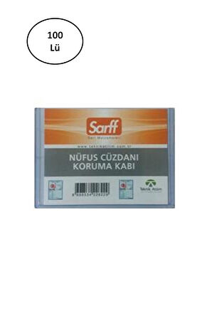 Sarff Nüfus Cüzdanı Kabı Pvc Lüx A-032H 100'lü