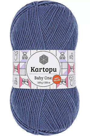 1 Adet Baby One Tüylenmeyen El Örgü İpi Yünü Koyu Mavi K1533