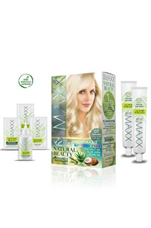 2 Paket Natural Beauty Amonyaksız Saç Boyası 0.1 PlatinSarısı