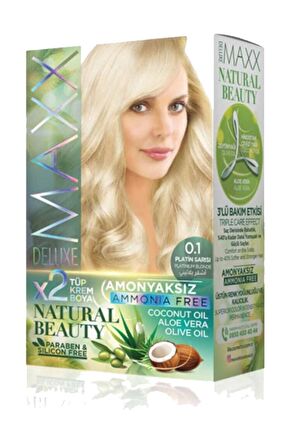 2 Paket Natural Beauty Amonyaksız Saç Boyası 0.1 PlatinSarısı