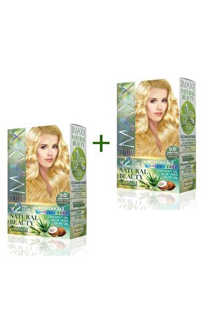 2 Paket Natural Beauty Amonyaksız Saç Boyası 9.0 DoğalSarı