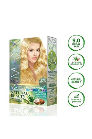 2 Paket Natural Beauty Amonyaksız Saç Boyası 9.0 DoğalSarı