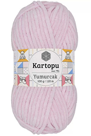 1 Adet Yumurcak Kadife El Örgü İpi Toz Pembe K1562