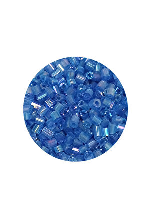 Kesme Cam Boncuk 2mm - 60 Gram - Şeffaf Mavi - BNC374