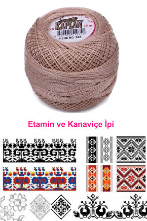 Kaplan Etamin Ve Kanaviçe İpi 8 No Kod/Renk: 842 - Royaleks