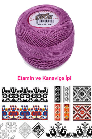 Kaplan Etamin Ve Kanaviçe İpi 8 No Kod/Renk: 916 - Royaleks