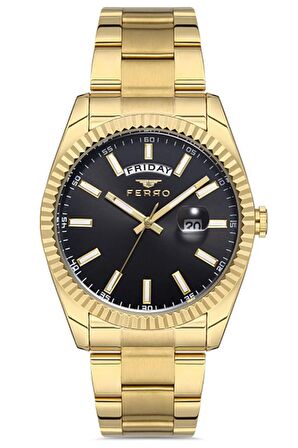 Erkek Çelik Kordon Kol Saati Çelik Kasa Paslanmaz Çelik Model Çift Takvimli Fonksiyon 2 Yıl Garantili