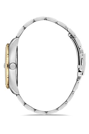 Erkek Çelik Kordon Kol Saati Çelik Kasa Paslanmaz Çelik Model Çift Takvimli Fonksiyon 2 Yıl Garantili