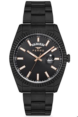 Erkek Çelik Kordon Kol Saati Çelik Kasa Paslanmaz Çelik Model Çift Takvimli Fonksiyon 2 Yıl Garantili