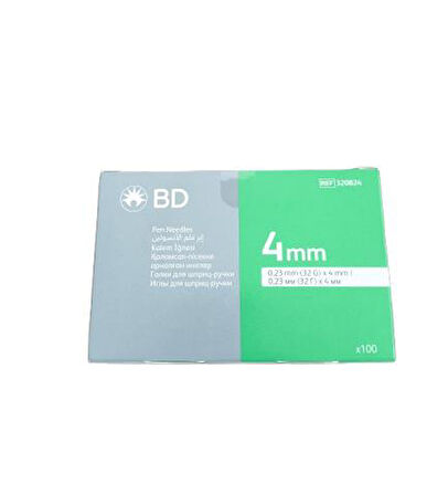 Bd Micro-fine Plus Kalem Iğnesi 0,23mm (32g) X 4mm 100 Adet