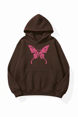 Unisex Yumuşak Dokulu Aura Baskılı Tasarım Oversize 3 İplik Hoodie Sweatshirt