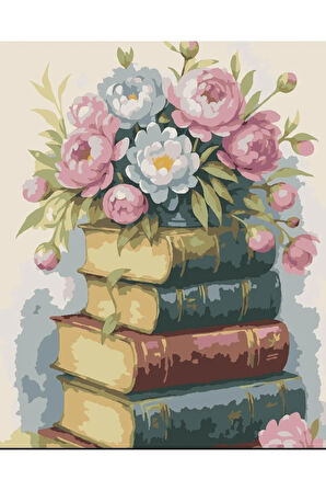 Sayılarla Boyama Seti 40x50 Cm (Çıtalı) Fırça Boya Dahil Numaralı Tuval Kitaplar