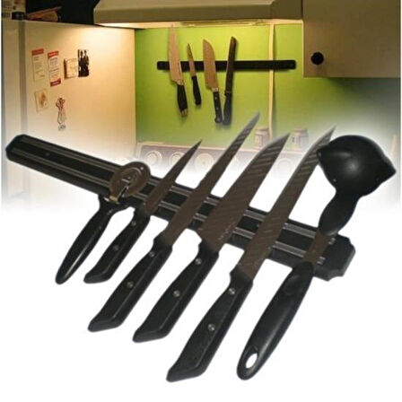 caselka® Mıknatıslı Paslanmaz Duvar Bıçak Askısı Standı 55 Cm Aparat