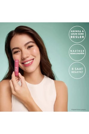 8 Saat Etkili Besleyici Doğal Renklendirici Vegan Dudak Balsamı (01-Nude Pembe) - 4.8 g