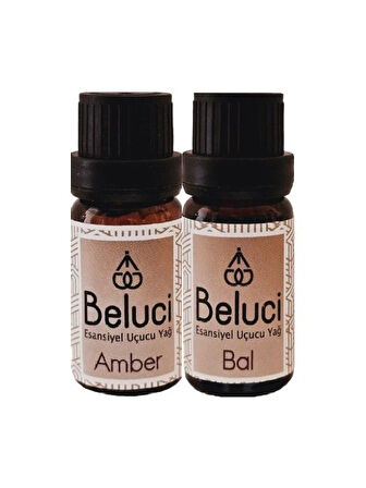 Amber + Bal (Oda Kokusu Aroma Terapi Buhurdanlık/Difüzör Yağı) Set 2 Adet x 10 ml