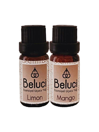 Limon + Mango (Oda Kokusu Aroma Terapi Buhurdanlık/Difüzör Yağı) Set 2 Adet x 10 ml