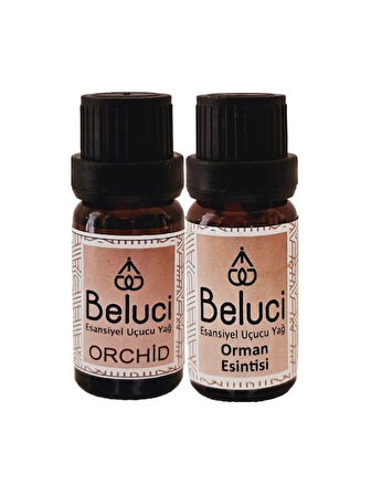 Orkide + Orman Esintisi (Oda Kokusu Aroma Terapi Buhurdanlık/Difüzör Yağı) Set 2 Adet x 10 ml