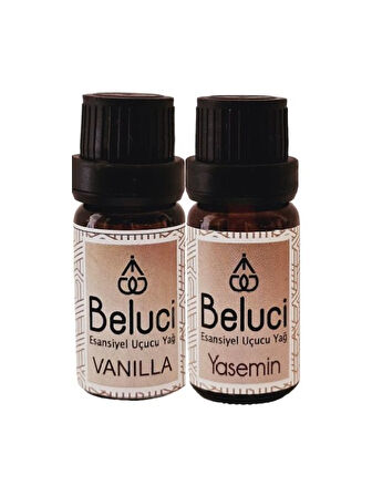 Vanilya + Yasemin (Oda Kokusu Aroma Terapi Buhurdanlık/Difüzör Yağı) Set 2 Adet x 10 ml