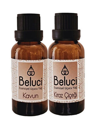 Kavun + Kiraz Çiçeği (Oda Kokusu Aroma Terapi Buhurdanlık/Difüzör Yağı) Set 2 Adet x 30 ml