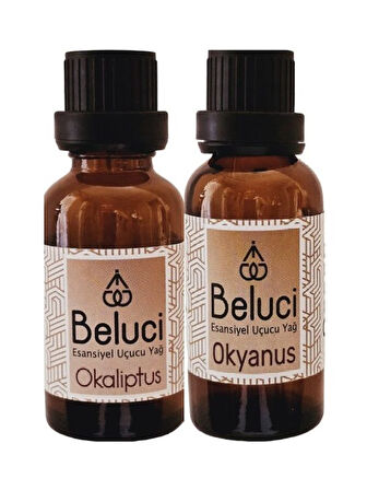 Okaliptus + Okyanus (Oda Kokusu Aroma Terapi Buhurdanlık/Difüzör Yağı) Set 2 Adet x 30 ml