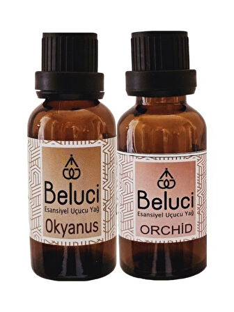 Okyanus + Orkide (Oda Kokusu Aroma Terapi Buhurdanlık/Difüzör Yağı) Set 2 Adet x 30 ml