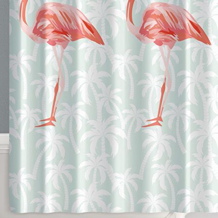 Flamingo Banyo Perdesi + Askı Hediyeli 180x200