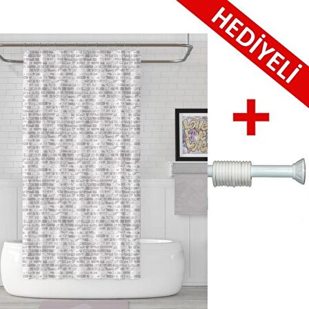 Prado The Wall Banyo Perdesi 180x200 + ASKI HEDİYELİ