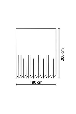 Funda Banyo Perdesi Duş Perdesi 180x200cm