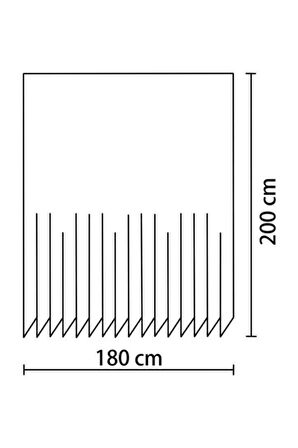 Çam Banyo Perdesi, Duş Perdesi 180x200 cm