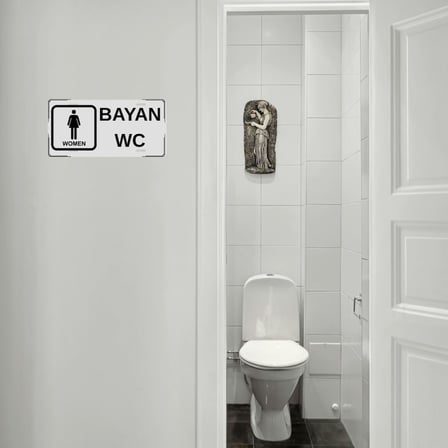 Bay Bayan WC Tabela Seti - Metal Tuvalet Yönlendirme Levhası (2'li Set)