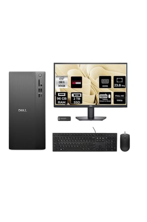 Tower ECT1250 i5 14400 96GB 2TB SSD RX550/4GB FDOS Masaüstü Bilgisayar + 23.8" Monitör