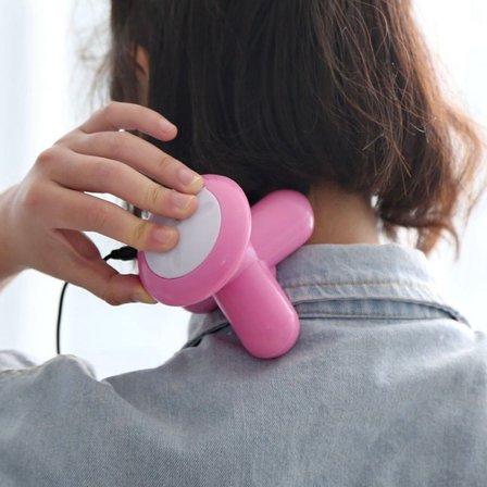 BY NEVSER® 3 Başlıklı Titreşimli USB Şarjlı Mini El Masaj Aleti