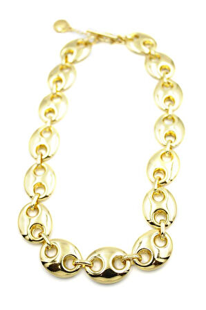 Metal Şekilli Kolye - Altın