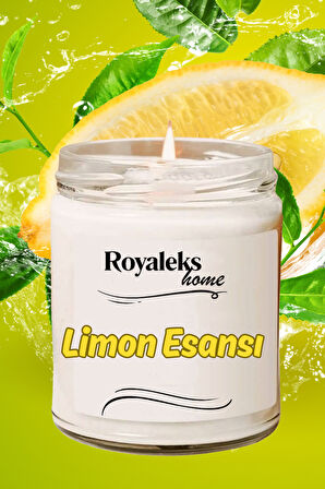 Doğal Özel Seri Kokulu Dekoratif Kavanoz Mum 210 cc - Limon Esansı - RYL