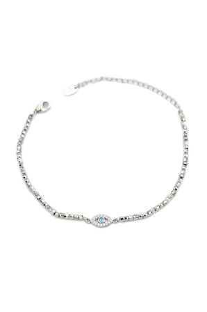 Dorika Boncuk Göz Bileklik - Gümüş