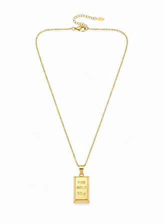 Külçe Altın Kolye - Küçük Boy - Altın