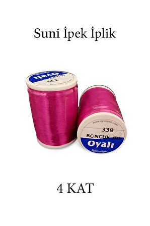 Oyalı 4 Kat Suni İpek İplik İğne Oyası Boncuk İpi Tığ Oyası No:339
