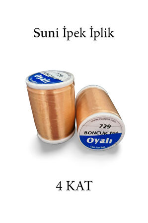 Oyalı 4 Kat Suni İpek İplik İğne Oyası Boncuk İpi Tığ Oyası No:729