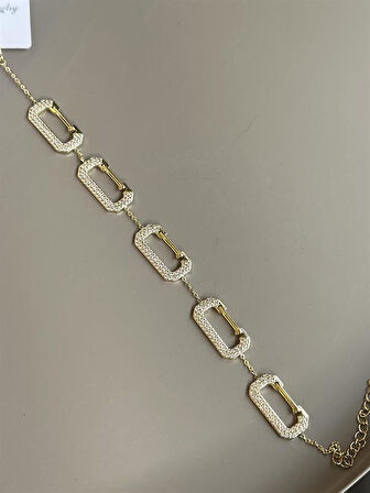 Taşlı Bileklik - Altın