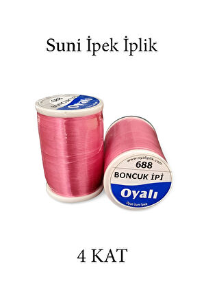 Oyalı 4 Kat Suni İpek İplik İğne Oyası Boncuk İpi Tığ Oyası No:688