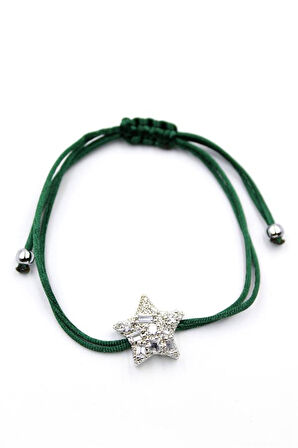 Yıldız İp Bileklik - Haki Yeşil