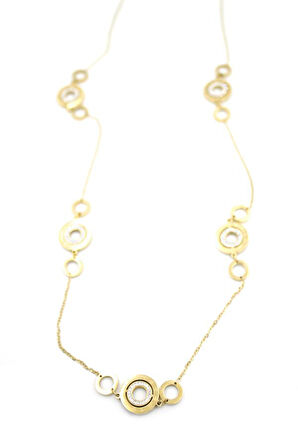 Halka Kolye - 90 cm - Altın