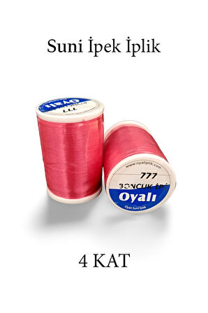 Oyalı 4 Kat Suni İpek İplik İğne Oyası Boncuk İpi Tığ Oyası No:777