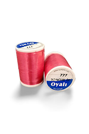 Oyalı 4 Kat Suni İpek İplik İğne Oyası Boncuk İpi Tığ Oyası No:777
